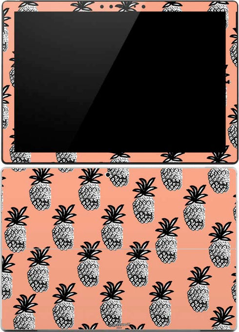 Bouffants and Broken Hearts Gray Scale Pineapple Surface Pro (2017) Skin